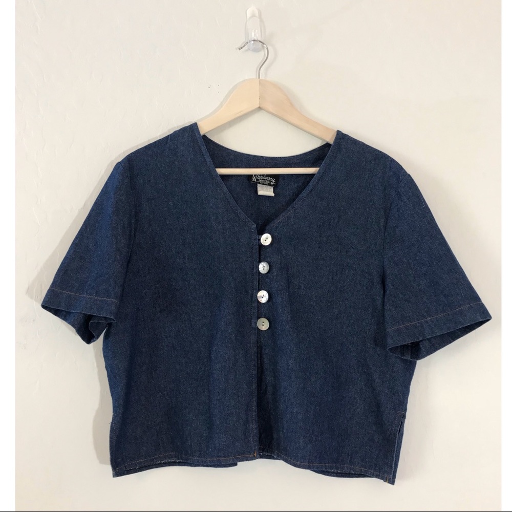 Vintage Denim Crop Top